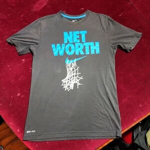 Nike Black and Blue 'Net Worth' Men's Tee